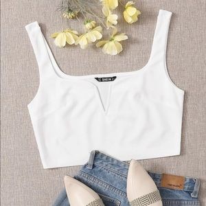 White SHEIN crop top size xl